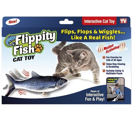 As Seen On Tv As Seen on TV 6026198 Flippity Fish Realistic Cat Toy 6026198
